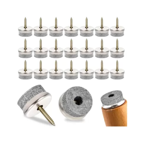 Screw in felt pad gliders